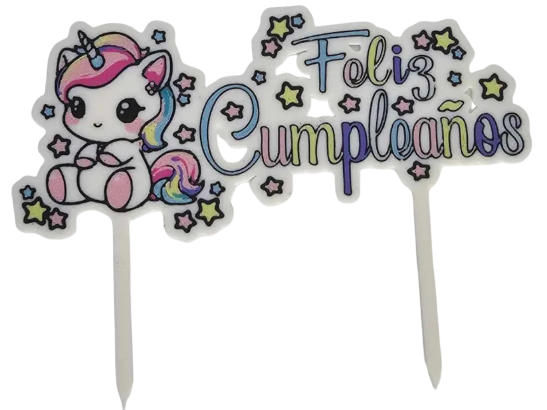 Happy Unicorn Cake Topper