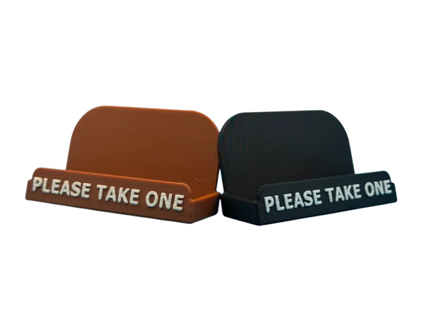 Business Card Holder with Please Take One sign