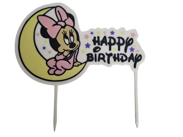 Minnie happy Birthday cake topper