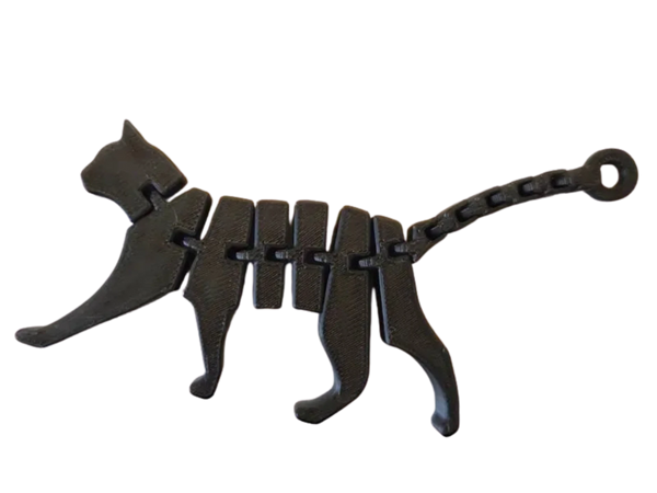 Articulated cat, as a decoration or keychain
