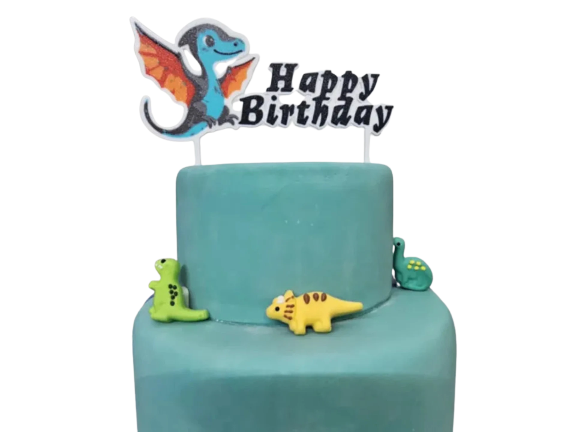 Pterodactyl happy birthday cake topper