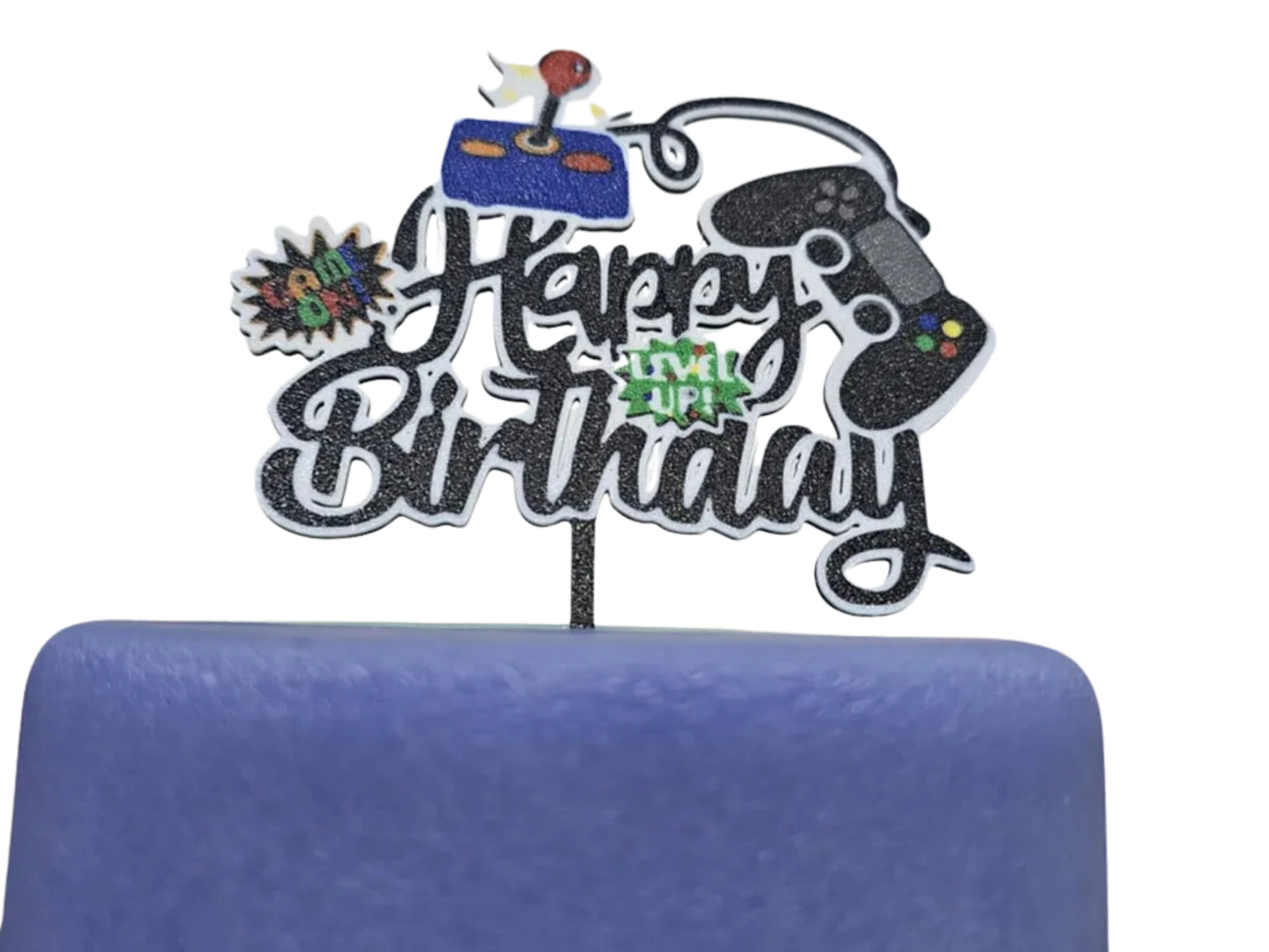 Gamers Happy birthday cake topper