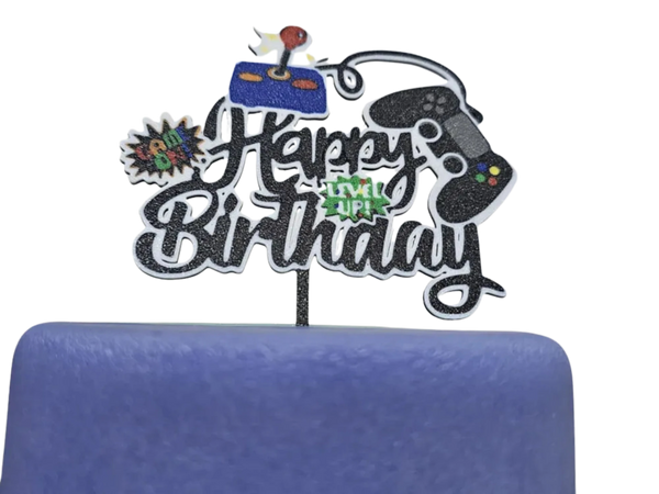 Gamers Happy birthday cake topper