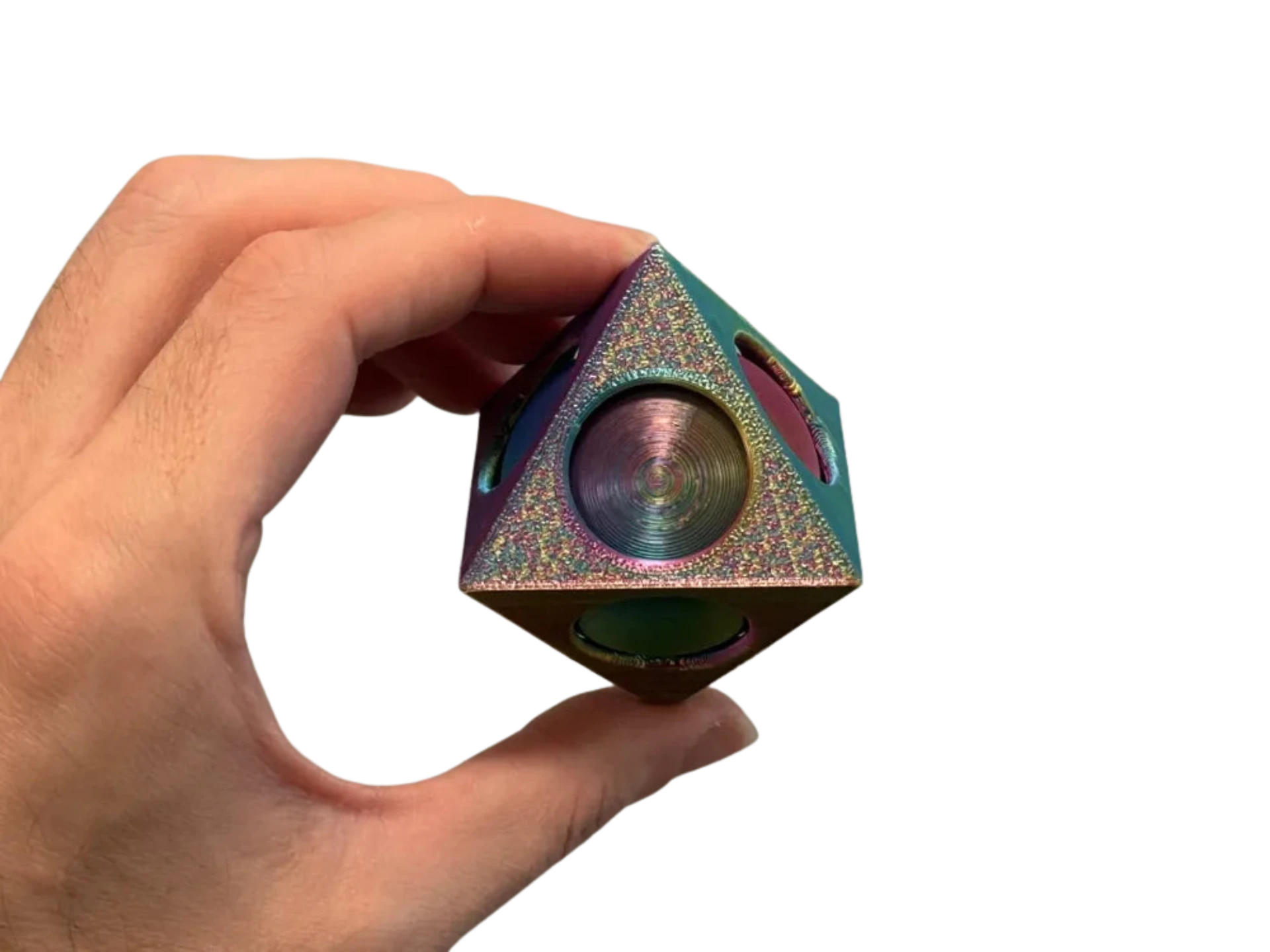 Spinning Sphere Inside the Octahedron | Fidget Toy