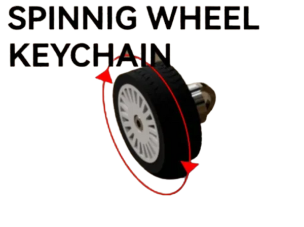 Spinning-Wheel Keychain