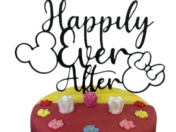 happily ever after  cake topper