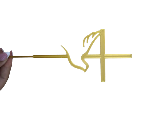 cake topper cross and dove