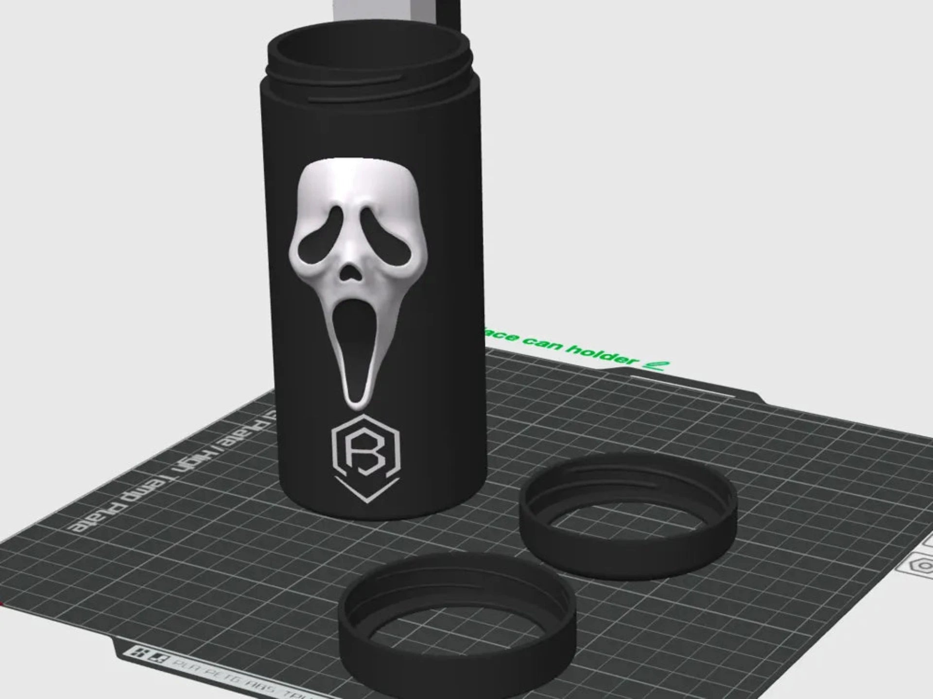 Ghostface 12oz can holder
