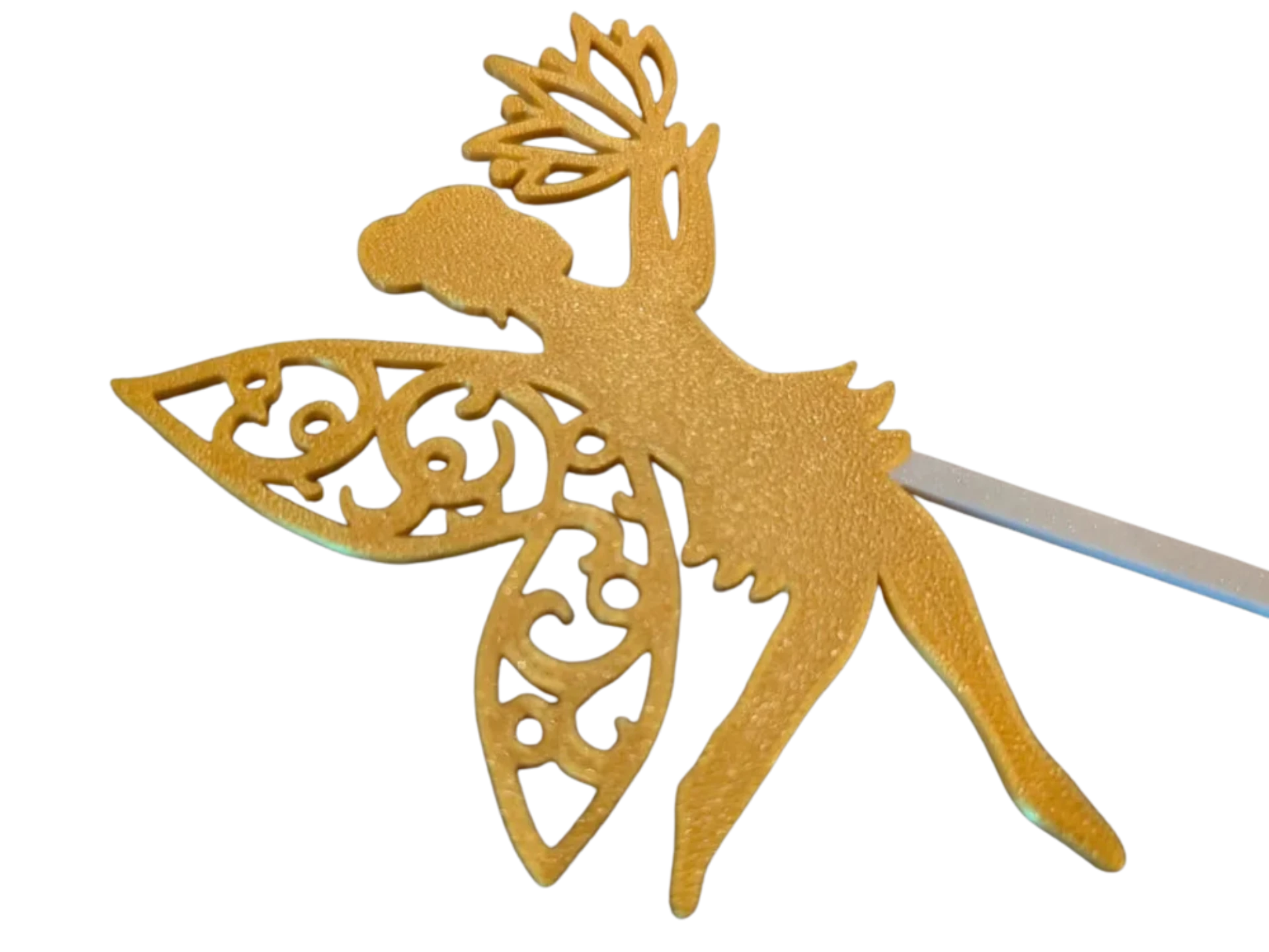Cute Golden Fairy Cake Topper