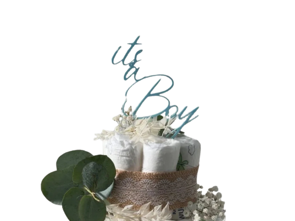 its a boy / girl Topper diaper cake