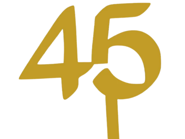 Number 45 cake topper