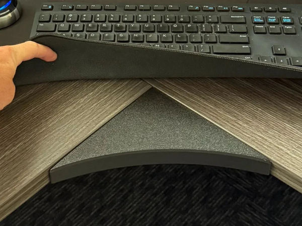 Desk inside corner filler