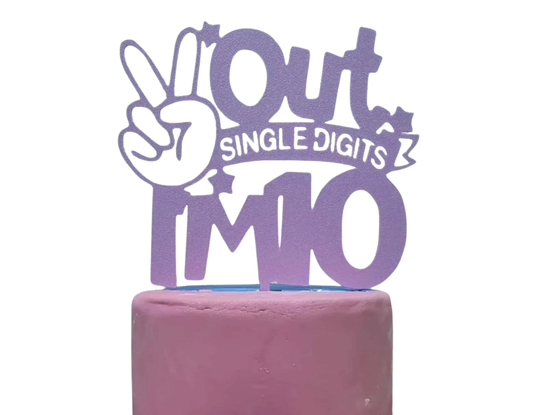 I'm 10  Out of single digits Cake topper