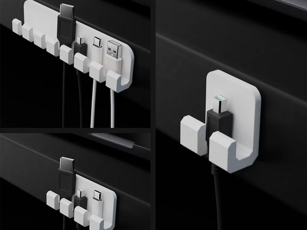 Desk Cable Organizer Set – Single, 3x & 7x Slot