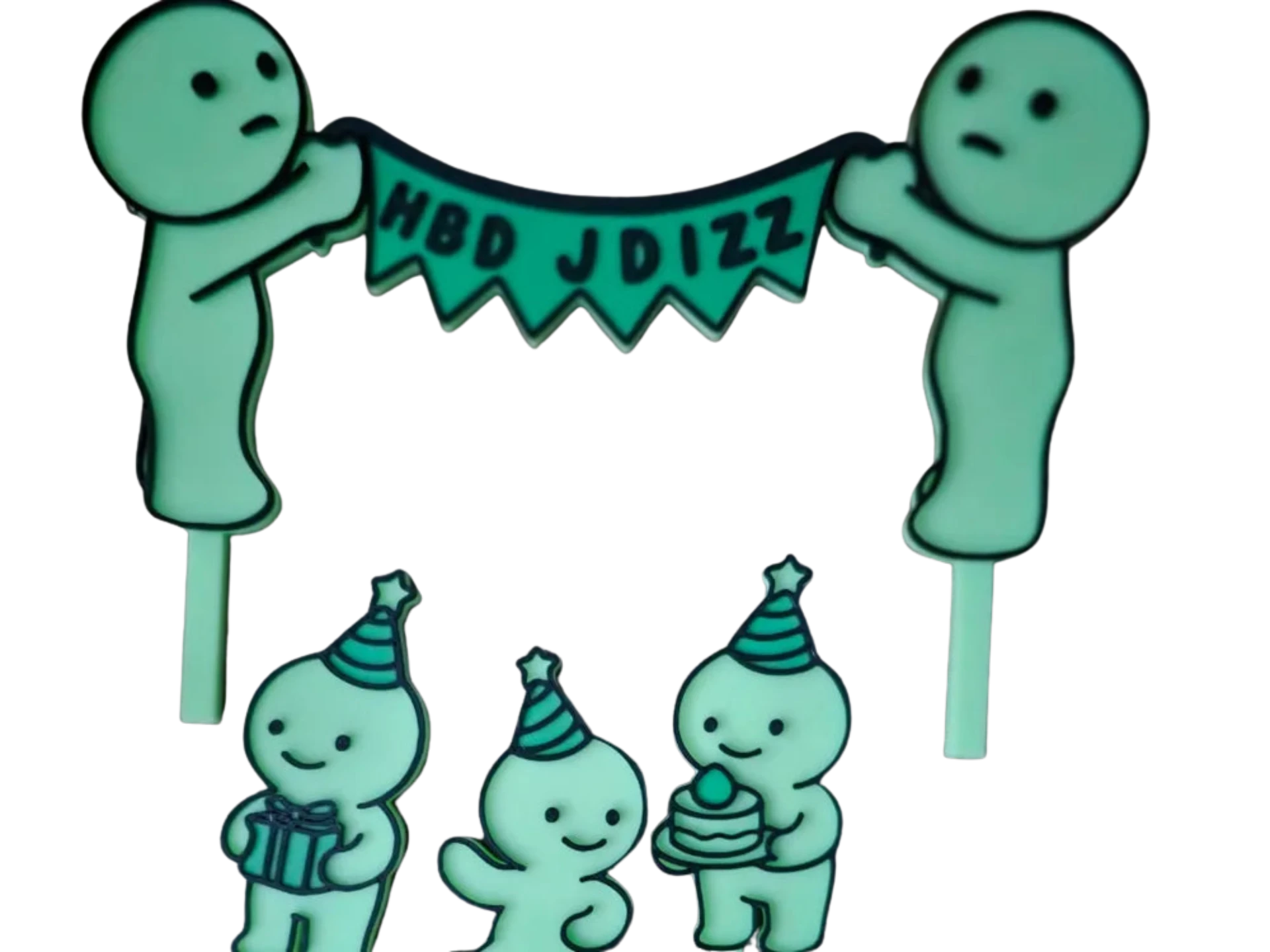 Smiski Birthday Cake Toppers (customizable)