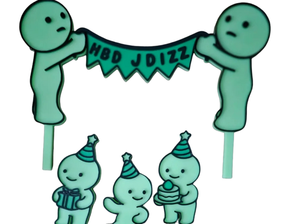 Smiski Birthday Cake Toppers (customizable)