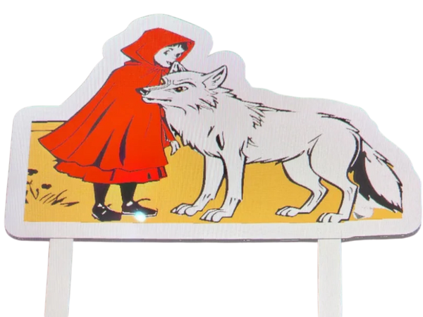 Little Red Riding Hood with bad wolf cake topper