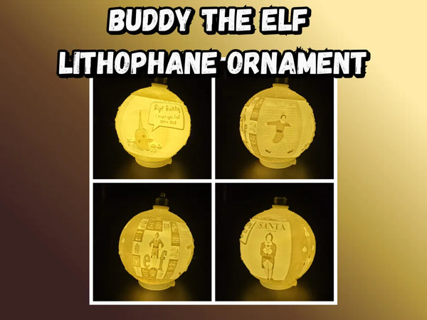 Buddy The Elf Lithophane Christmas Ornament