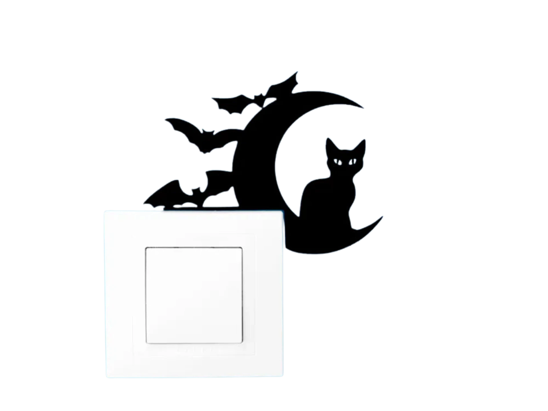 Cat on the Moon with Bats - light switch