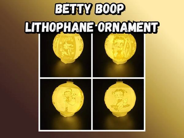 Betty Boop Lithophane Christmas Ornament
