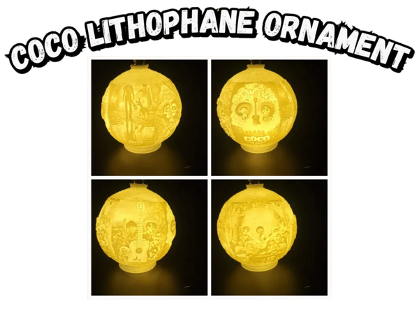 Coco Lithophane Christmas Ornament