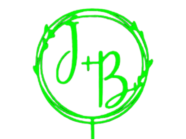 J & B Cake Topper