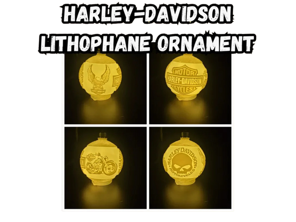 Harley-Davidson Lithophane Christmas Ornament