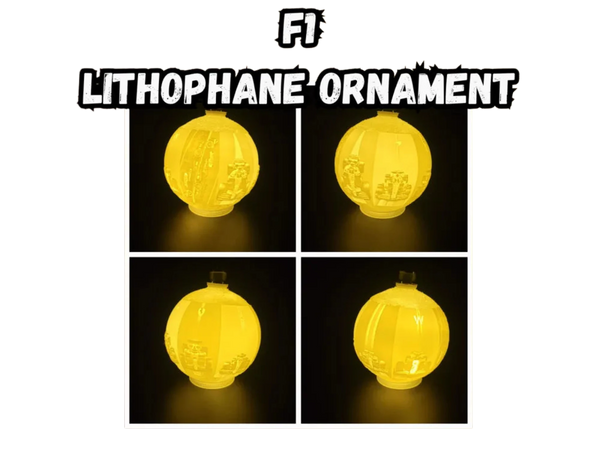 F1 Lithophane Christmas Ornament