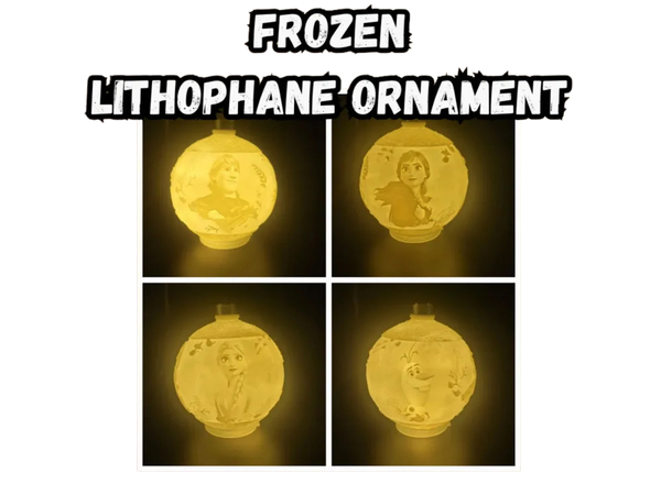 Frozen Lithophane Christmas Ornament