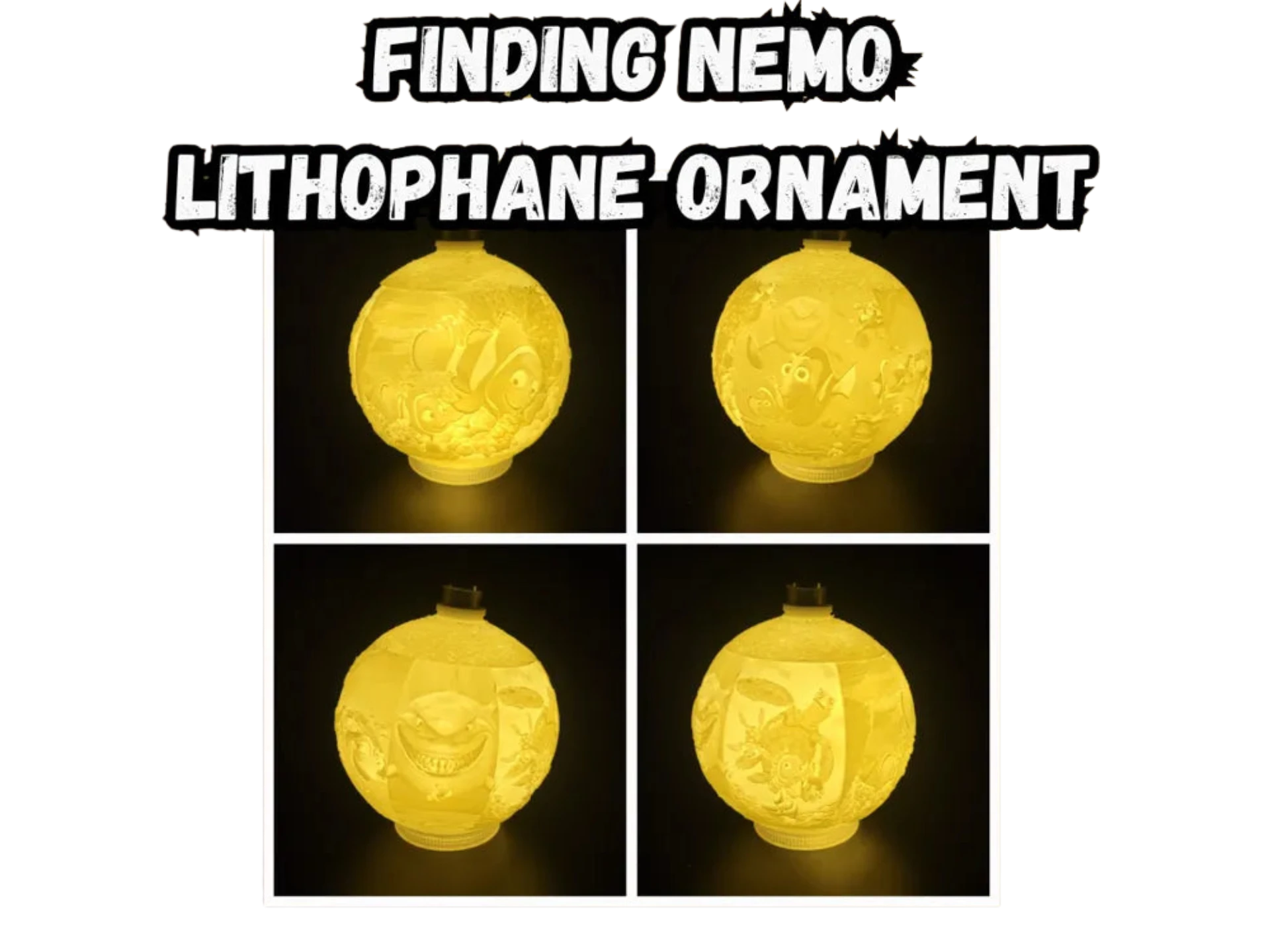 Finding Nemo Lithophane Christmas Ornament