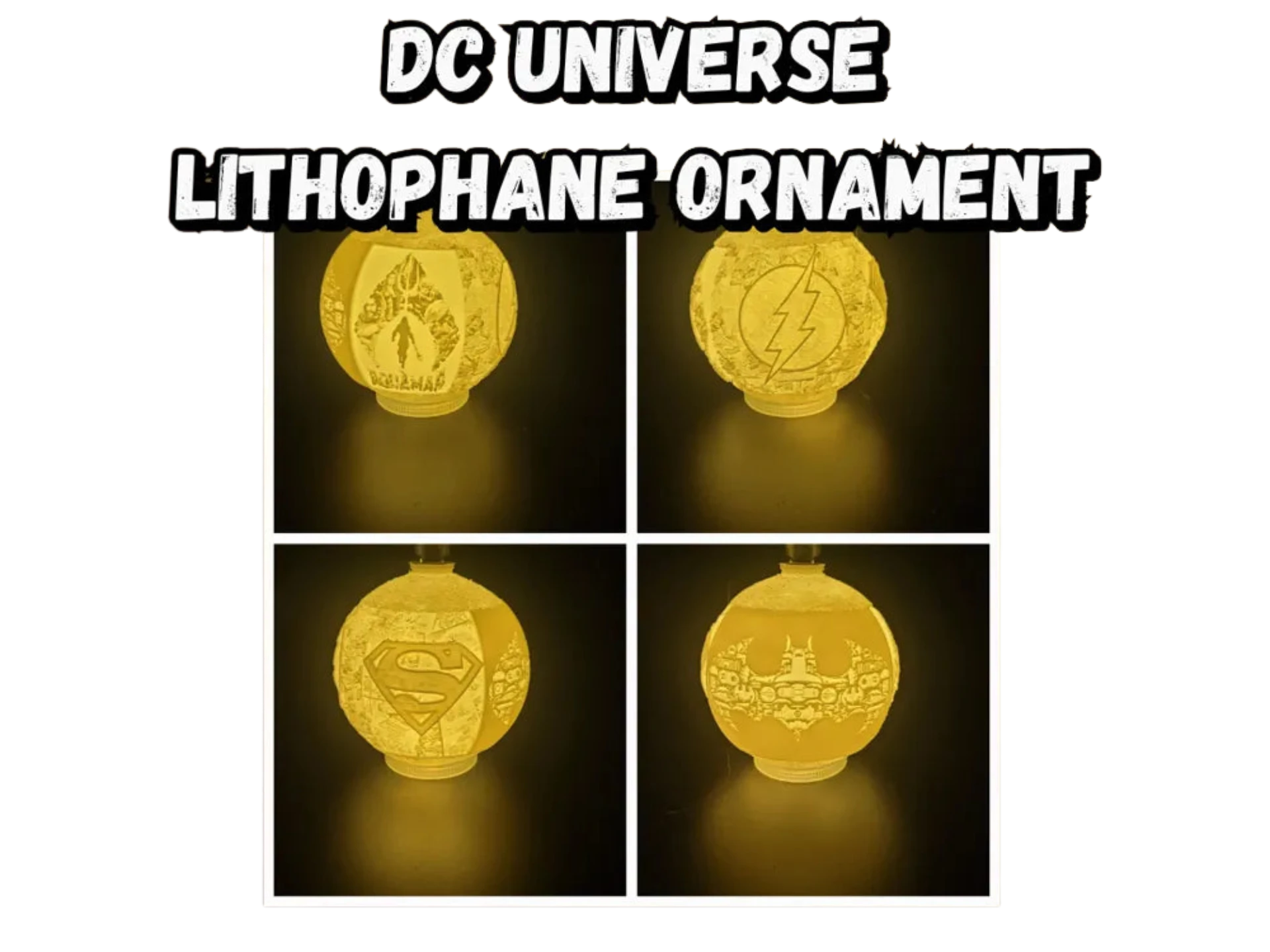 Dc Univers Christmas Lithophane Ornament