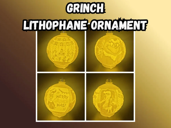 The Grinch Lithophane Christmas Ornament
