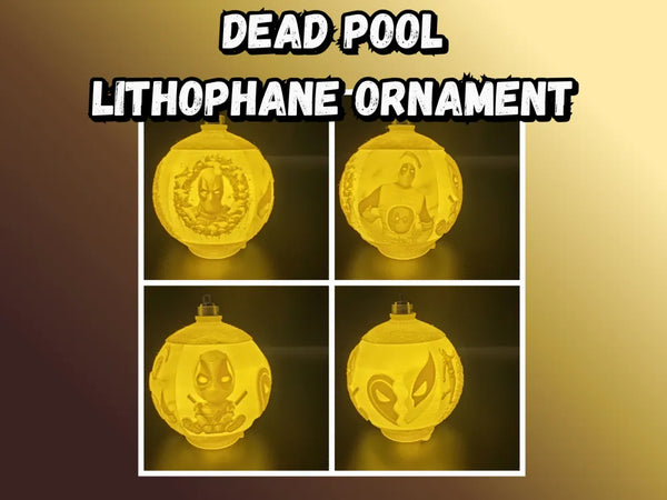 Deadpool Christmas Lithophane Ornament
