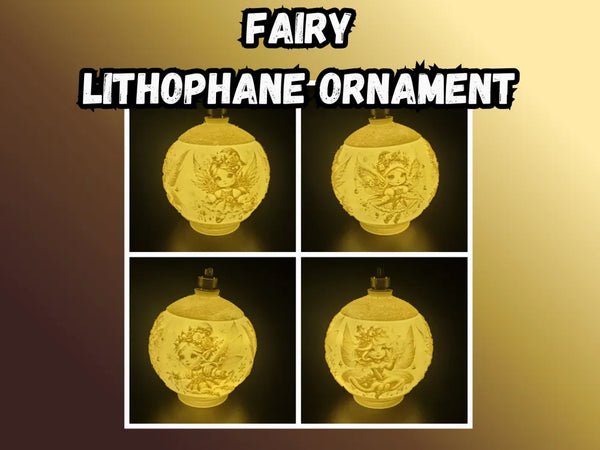 Fairy Lithophane Christmas Ornament