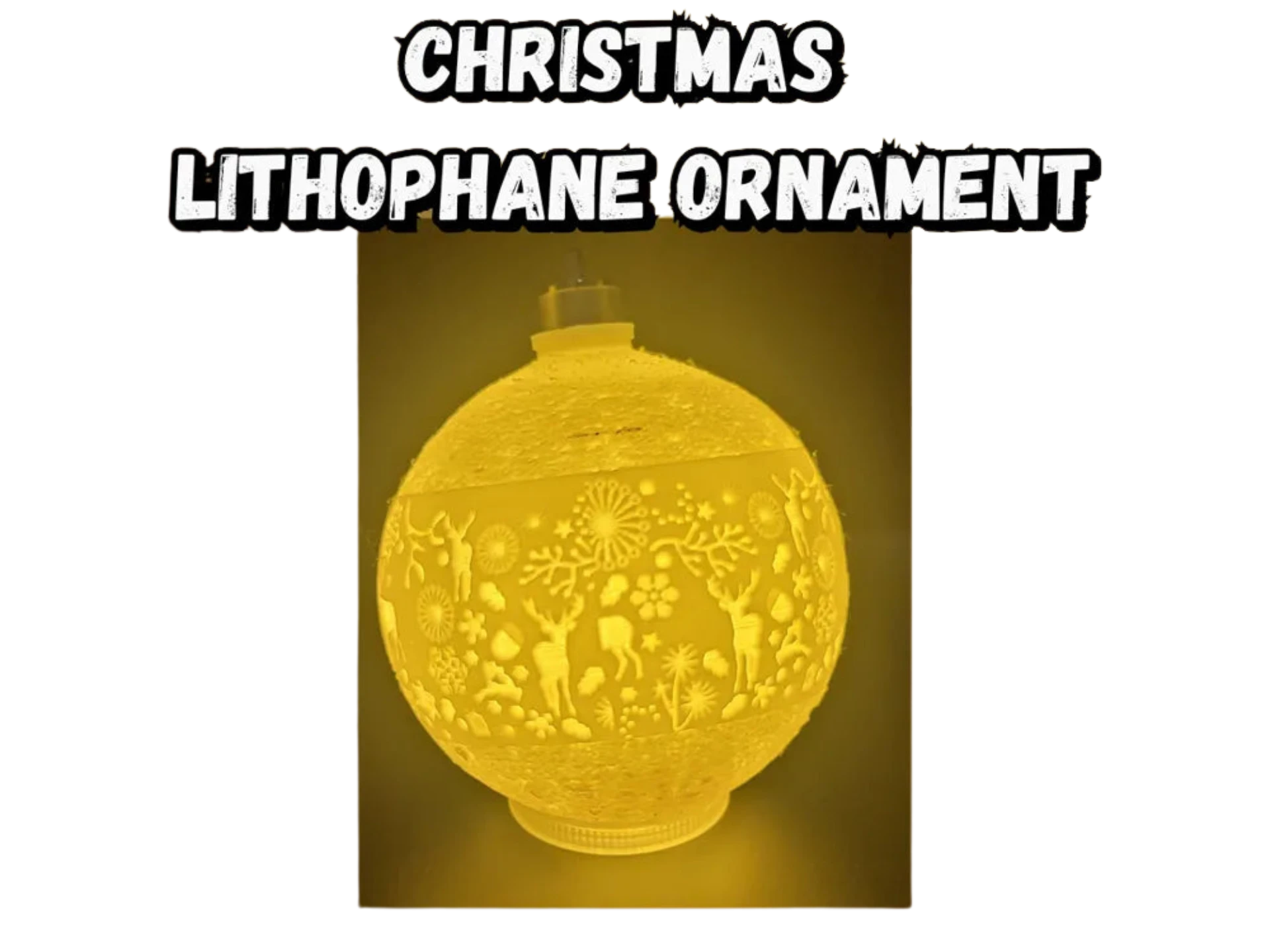 Christmas Images Lithophane Ornament