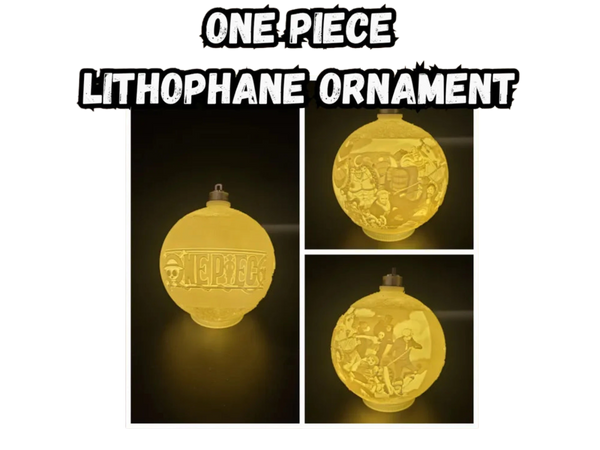 One Piece Lithophane Christmas Ornament