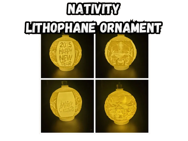Nativity Scene Lithophane Christmas Ornament