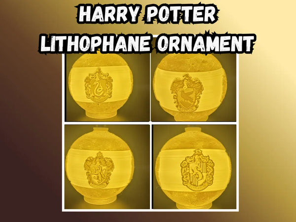Harry Potter Lithophane Christmas Ornament