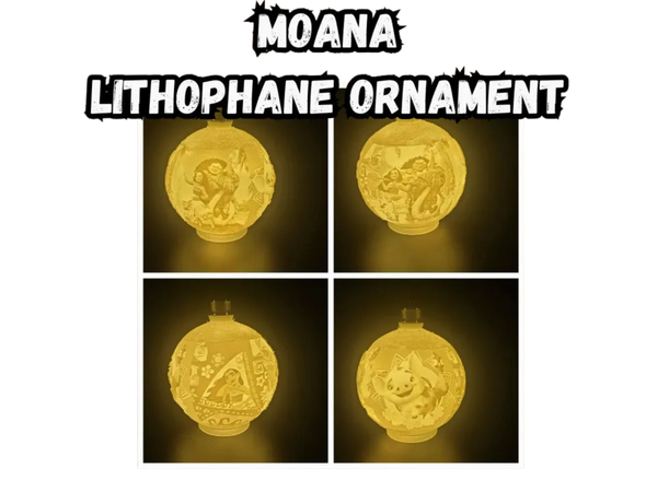 Moana  Lithophane Christmas Ornament