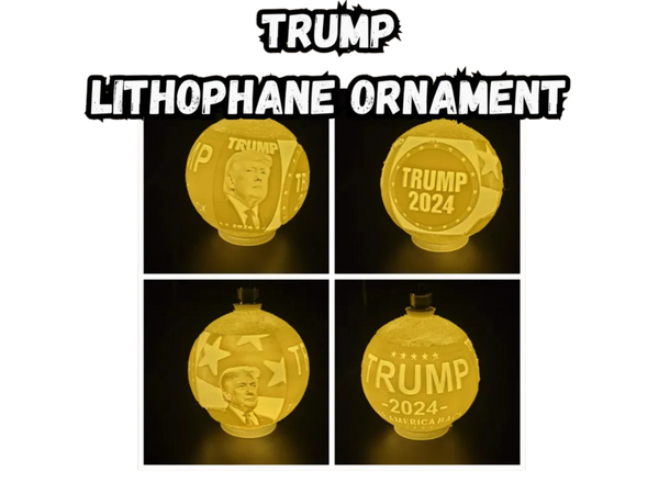 Trump Lithophane Christmas Ornament
