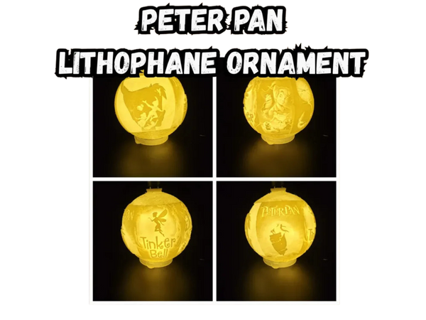 Peter Pan Lithophane Christmas Ornament