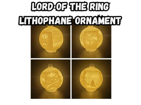Lord Of The Ring Lithophane Christmas Ornament