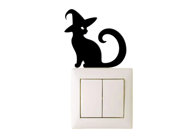 Cat with witch hat Halloween Decoration