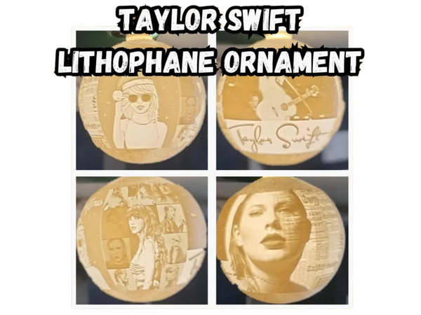 Taylor Swift Lithophane Christmas Ornament