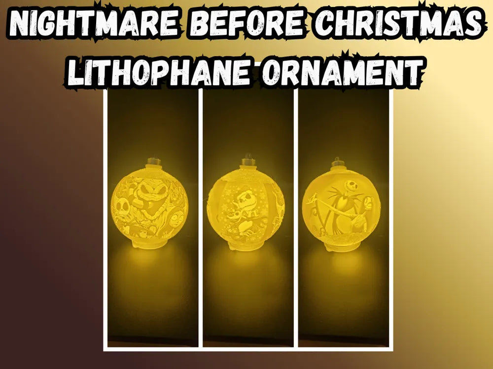 Nightmare Before Christmas Lithophane Ornament