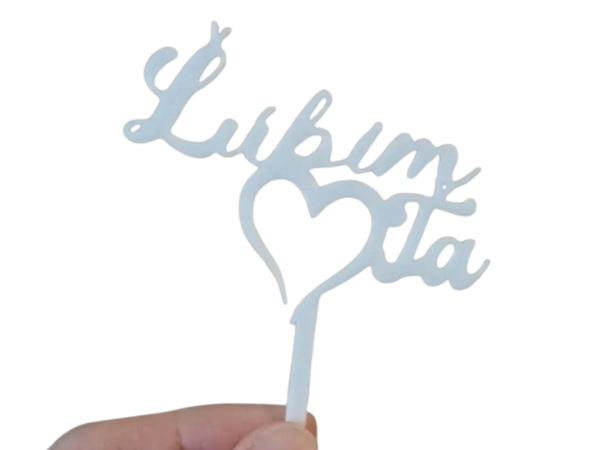 I love you in Slovak language cake topper
