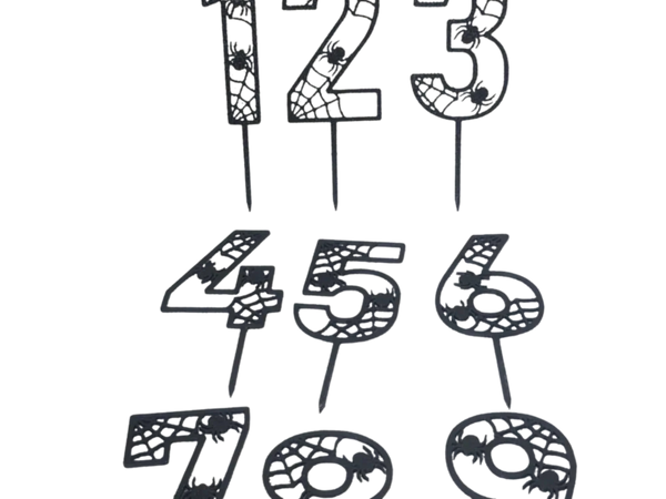 1 to 9  halloween cake toppers