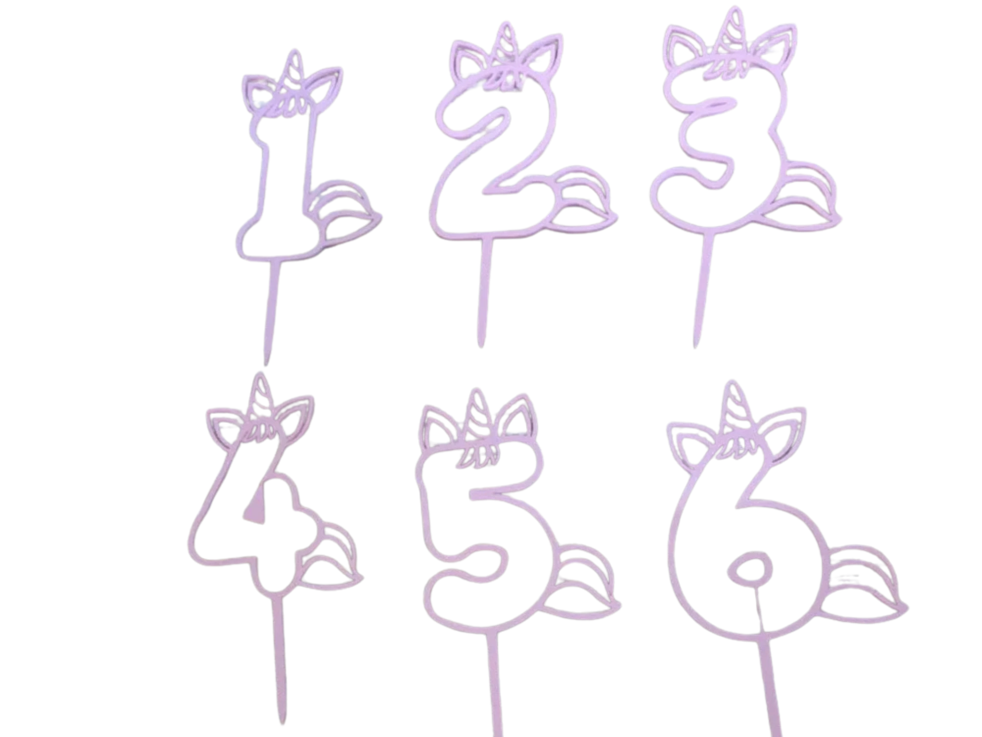 1 - 9 Unicorn cake toppers