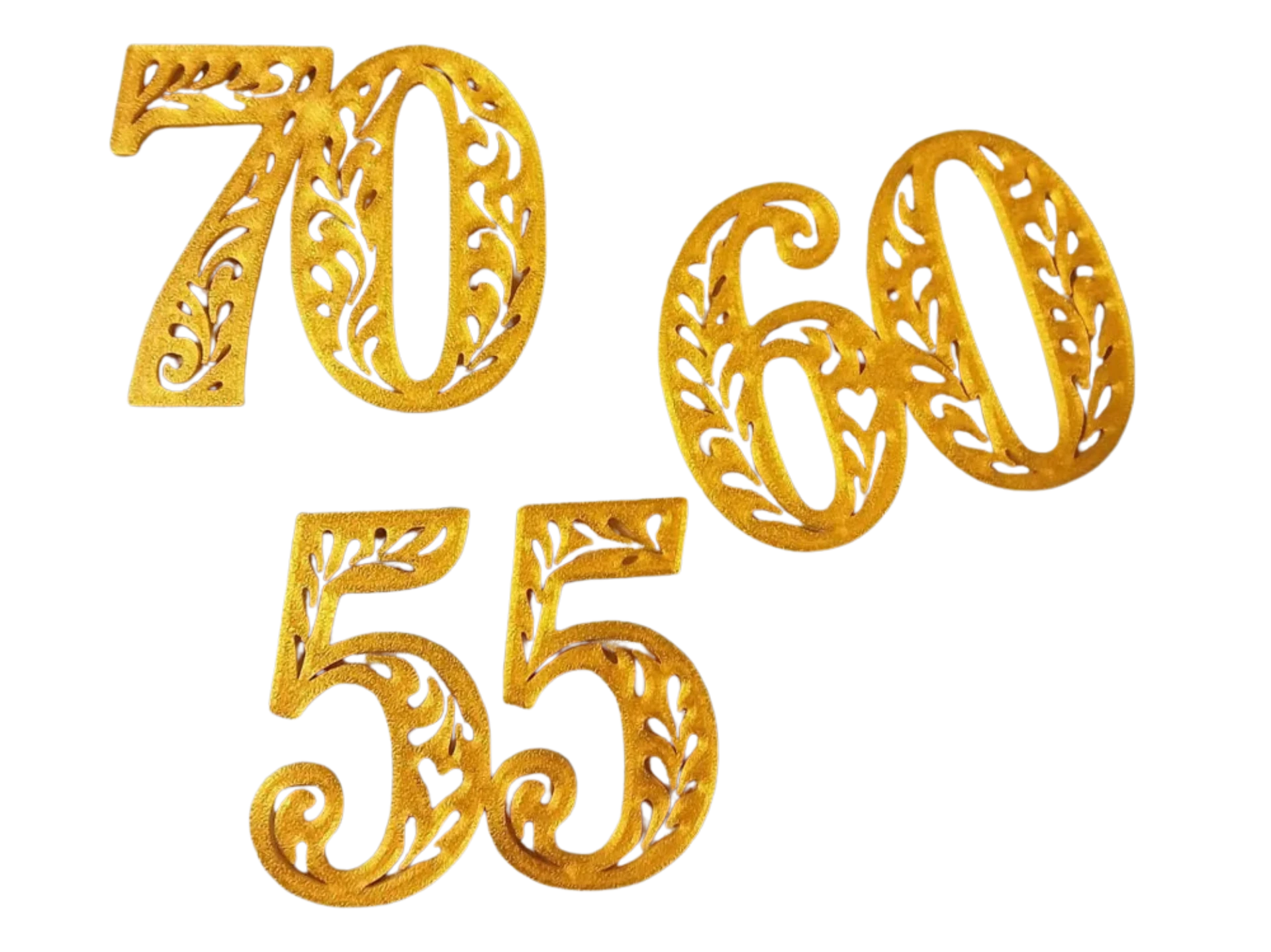 Beautiful ornamental birthday numbers