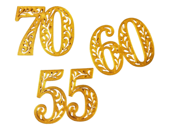 Beautiful ornamental birthday numbers